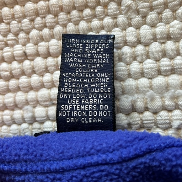 Lands' End- cobalt blue, PolarTec zip front jacket, Size 10-12, fleece w pockets - Picture 7 of 10